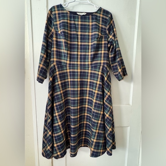 Banned Apparel Sweet Joy Heart Plaid Dress, size 2XL - Picture 3 of 9